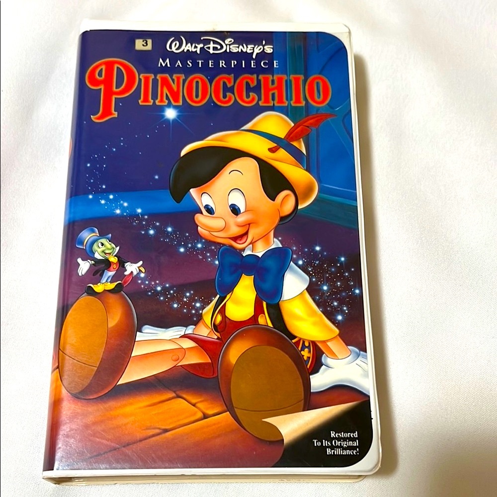 Walt Disney's Masterpiece Pinocchio VHS Movie